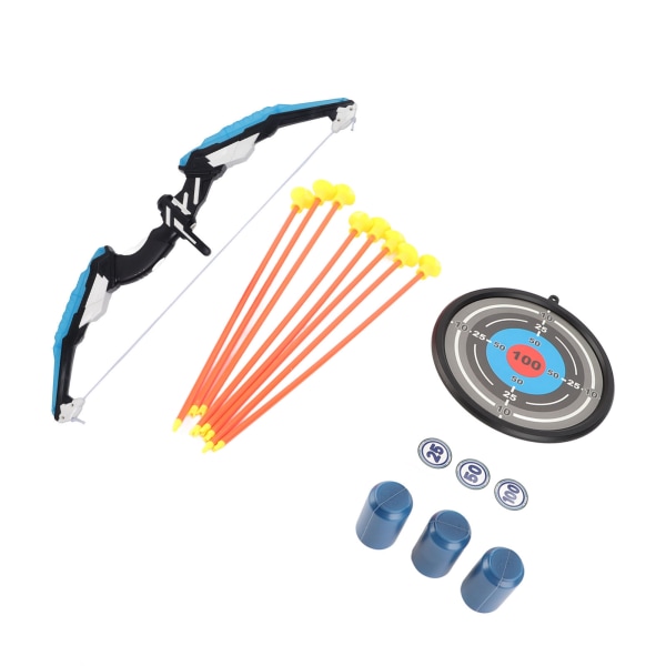 Kids Bow Toy Improve Coordination Outdoor Bow Archery Game Set for Children Blue L Size