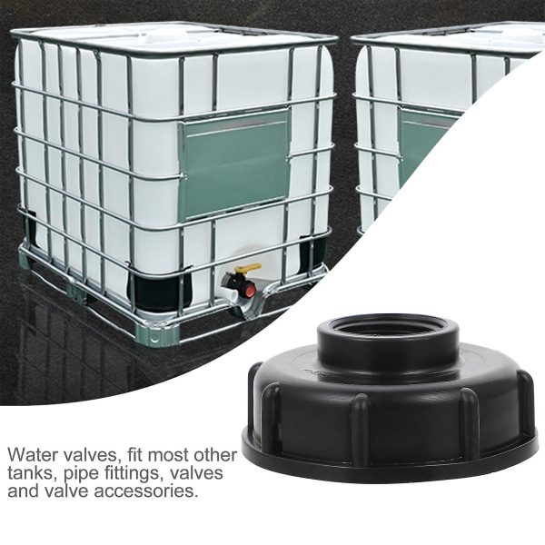 Adapter IBC Tank Konverter IBC Tank Adapter Vandtank Adapter IBC Tank Del IBC Tote KonverterBY Black 7.5X3X2.5CM