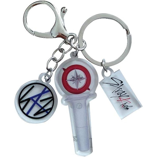 Kpop Stray Kids Light Stick Keychain Accessories Key Ring Bag Ornaments (stray Kids) - -  (FMY)