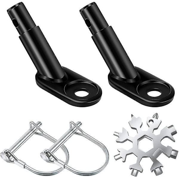 2 Sæt Cykeltrailerkobling Stålforbindelse Cykeltrailertræk Adapter Trailertrækmontering Kobling Med Snefnug Multiværktøj 18 I 1BY