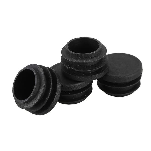 28 mm Dia Rund Plastik Blindprop Rør Endeprop Rørindsats 12 stk. Black