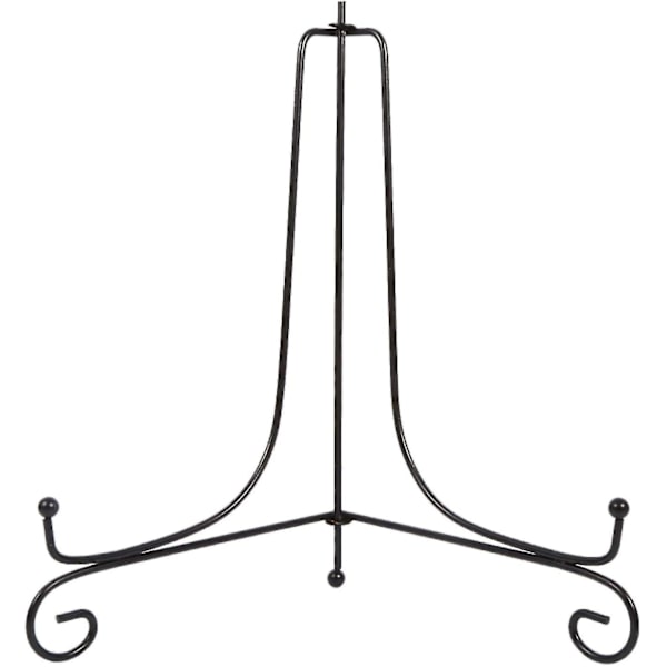 Staffeli Plate Display Stand, Svart Jern Display Stand Plate Holder, Fotorammeholder Stand, Jern Staffeli Klassisk Display Stand For Bowl Plate Photo Fram 10 inch