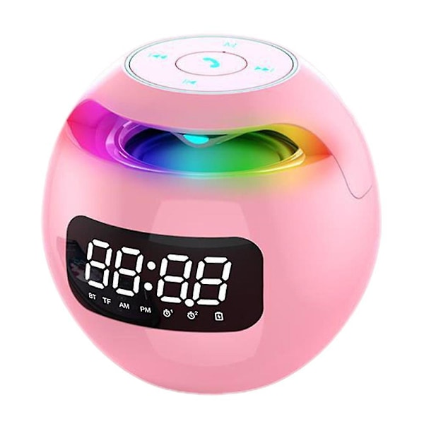 Portable Ball Bluetooth Speaker Led Display Alarm Clock Fm Radio Music Player