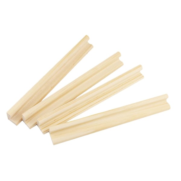 4 stk. Bordspil Legetøj Træ Domino Holdere Domino Visning Holder Domino Træ Base Bærbar Mahjong Stativ Domino Holdere 19x2.3cm
