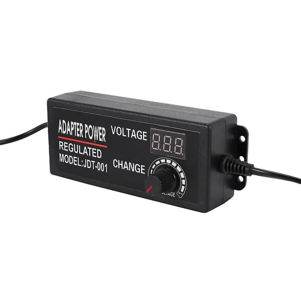 2x 9-24v 3a 72w AC/DC Adapter Strømadapter med Spenningsregulering Display EU-kontakt Høy kvalitet