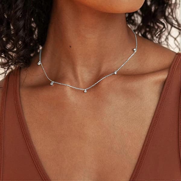 Guld Choker Halskæder til Kvinder Trendy Rhinestone Charm Halskæde Fin Kæde
