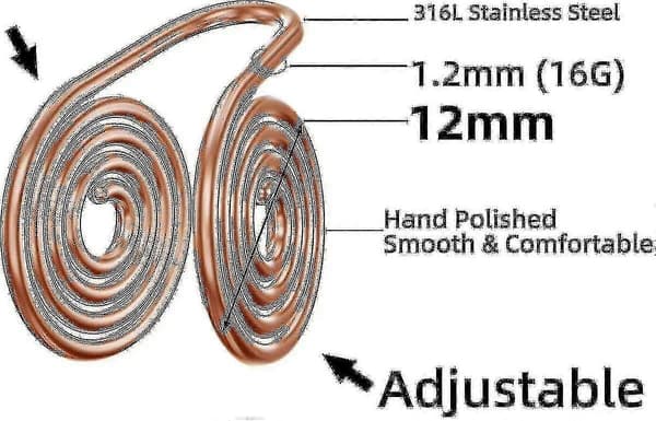 Sæt med 5 farverige keloid tryk clip-on øreringe til mænd og kvinder