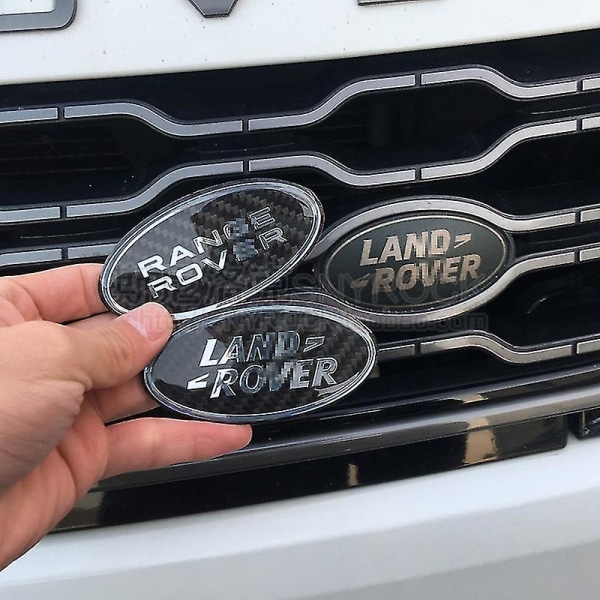 Bil Frontgrill eller Bakre Bagagelucka Emblem Dekaler Biltillbehör för Land Rover Range Rover Velar Evoque Defender Discovery 4(rear)9.1x5cm