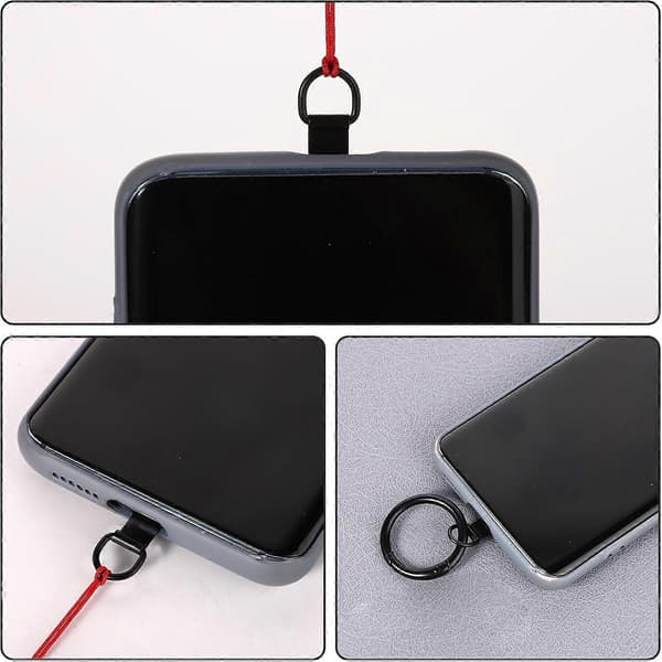 Telefon Tether Patch, Universal Metal Telefon Tether Tab med Fjederring Lanyard