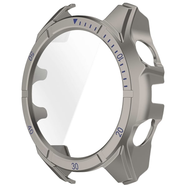 Garmin Fenix 8 51 mm:n kellokuori PC-kehyksellä ja karkaistulla lasisuojakalvolla Titanium Steel Blue