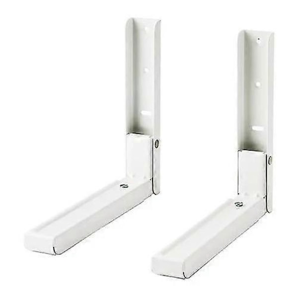 2 Pieces Microwave Wall Bracket, Microwave Brackets, Universal Microwave Oven Bracket, Includes 6 Screws, Used to Support Microwave Ovens (White) -Ver