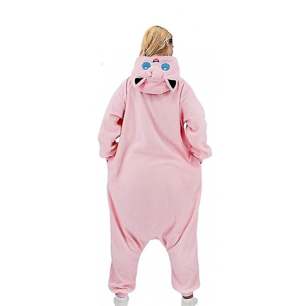 Jigglypuff-asu Kokonaismallinen Pyjama Halloween Joulu Yksikokoinen Kigurumi Miehille Naisille-e M