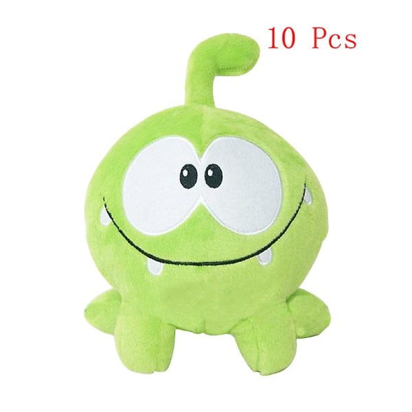 20cm Kawaii Om Nom Groda Plyschleksak Cut The Rope Mjukt Gummi Figur Klassiska Spel Leksaker Härlig Presentdocka För Barn  (FMY) 10 Pcs