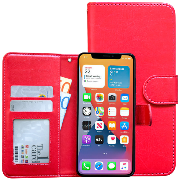 Beskyt din iPhone 13 mini - Lædertaske! Rosa