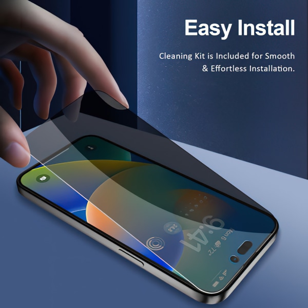 iPhone 15 Pro Max - Integritet Härdat Glas Sekretessskärmskydd