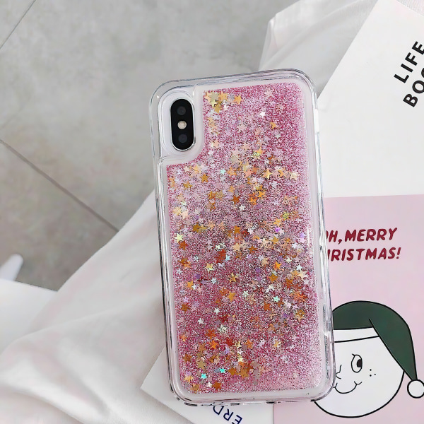 iPhone X/Xs - Liikkuva glitter 3D Bling -puhelinkotelo