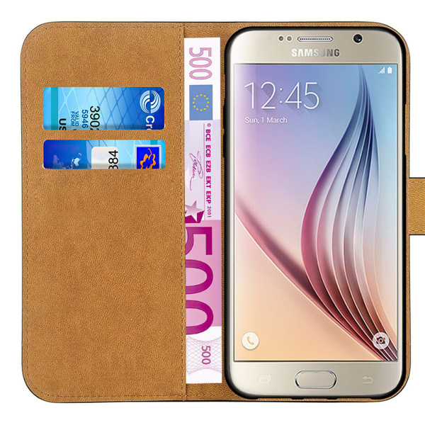 Samsung Galaxy S7 - Case/ Lompakko + Kosketuskynä Svart