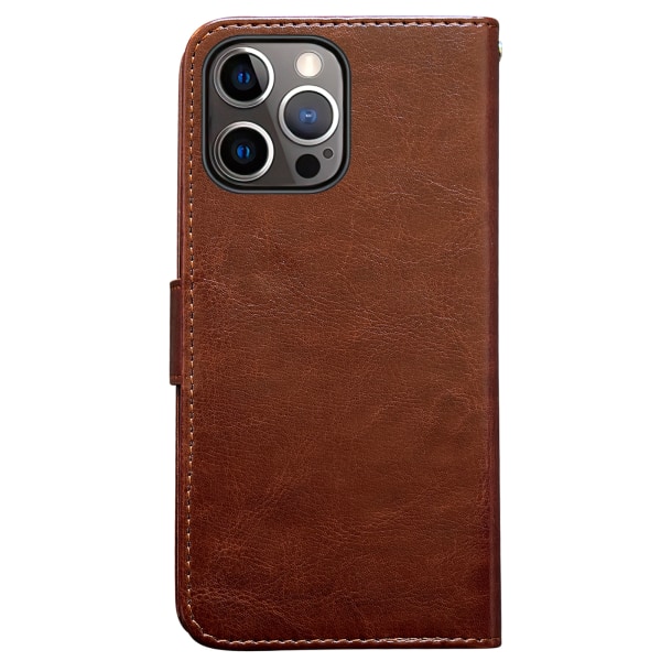 iPhone 12 Pro Max - PU-nahkainen case Brun