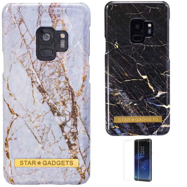 Samsung Galaxy S9 - case marmori Svart