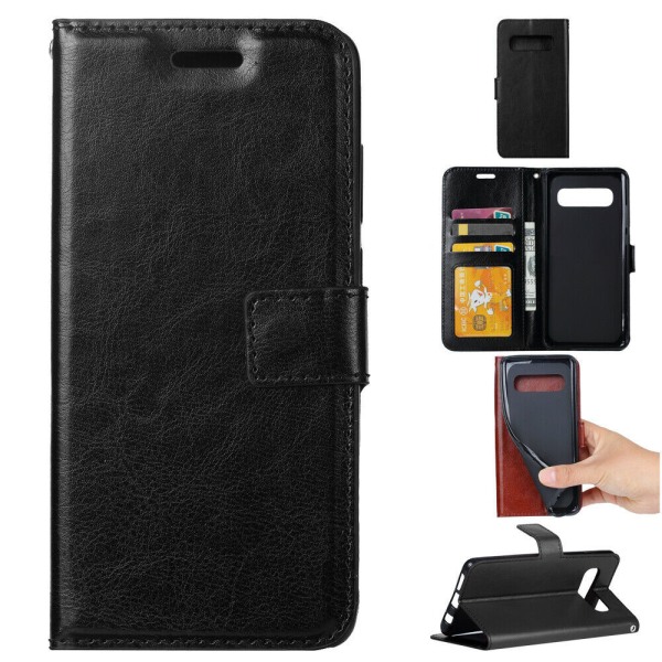 Skydda Din Samsung S10 Plus - Läderfodral Brun