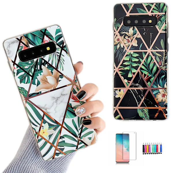 Samsung Galaxy S10 - Skal / Skydd / Geometriskt Svart