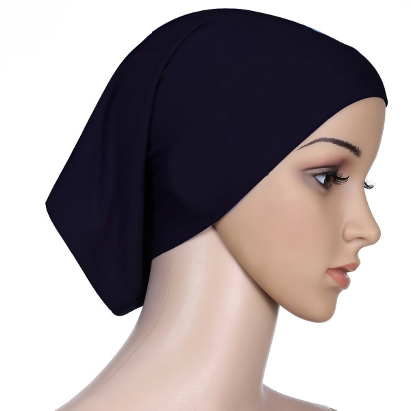 Heltäckande Hijab Cap Underscarf Neck Head Grå