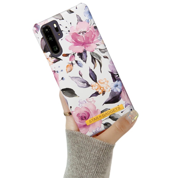 Huawei P30 Pro - Beskyttelse af blomster / marmor Rosa