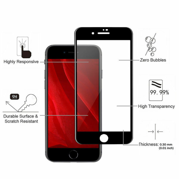 2 Pack iPhone SE (2020 & 2022) - Härdat Glas Skärmskydd