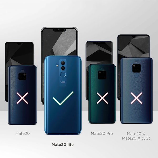 Huawei Mate 20 Lite - PU Læder Pung Etui Svart