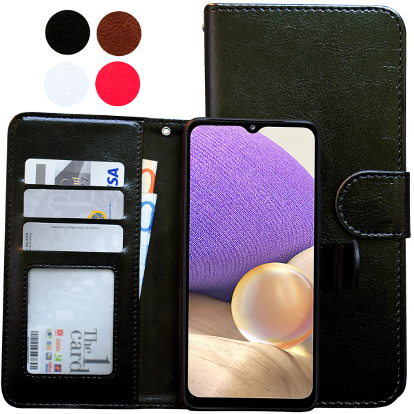 Samsung Galaxy A22 5G - PU Læder Pung Etui Brun