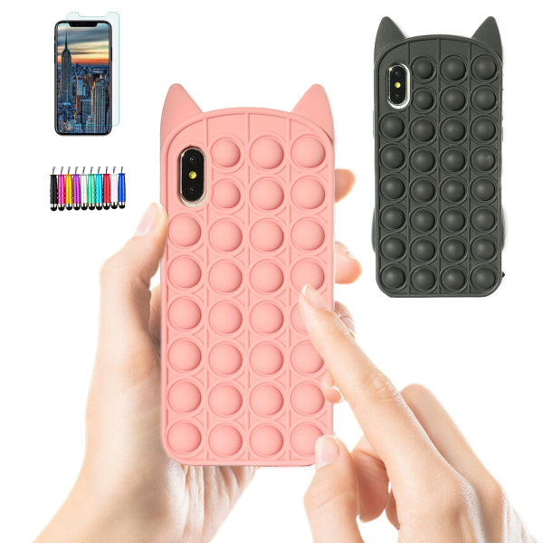 iPhone X/Xs - Kotelosuoja Pop It Fidget Rosa