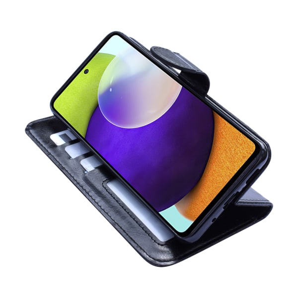 Samsung Galaxy A52/A52 5G - Läderfodral / Skydd Svart