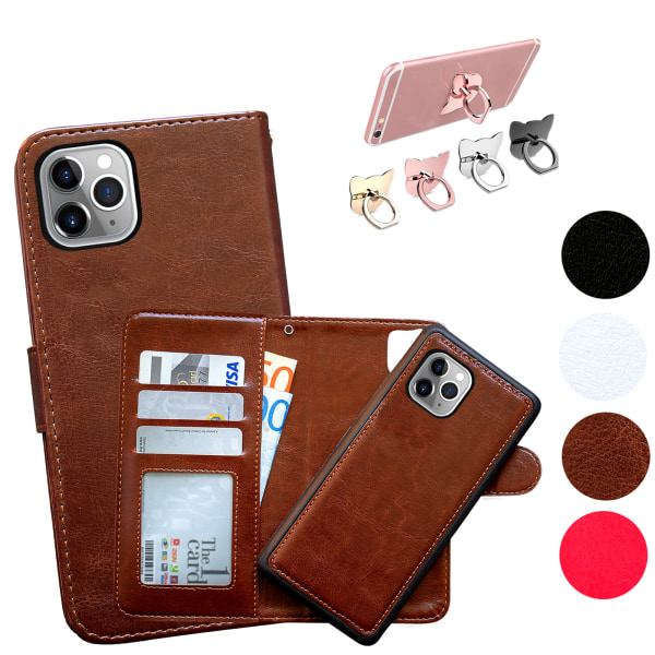 Suojaa iPhone 11 Pro Max -kotelo ja lompakko! Brun