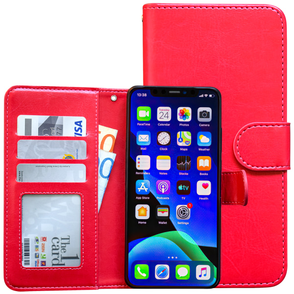 iPhone Xr - Lædertaske/pung Rosa