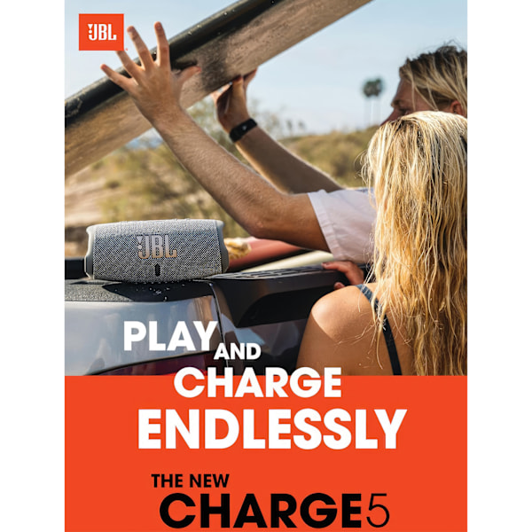 JBL Charge 5 - Kanna Mukaan Ip67 Ledi Bluetooth Kaiutin & Powerb Blå