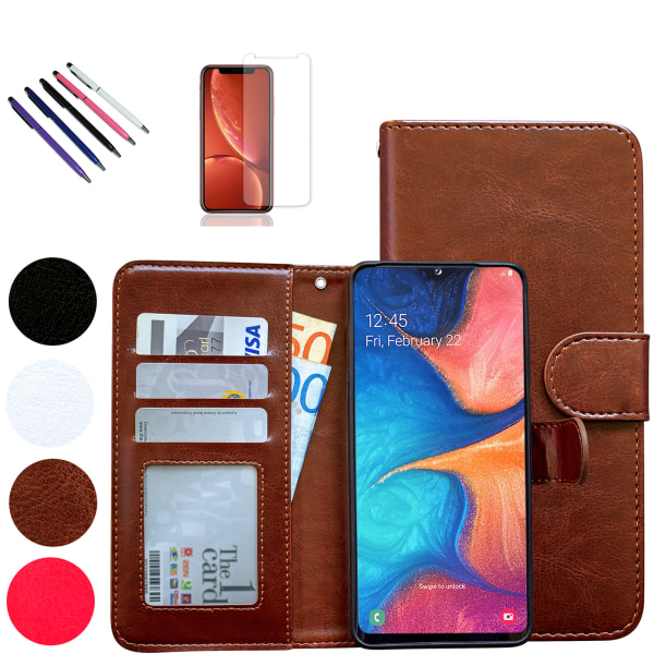 Skydda din Samsung Galaxy A10 med läder! Brun