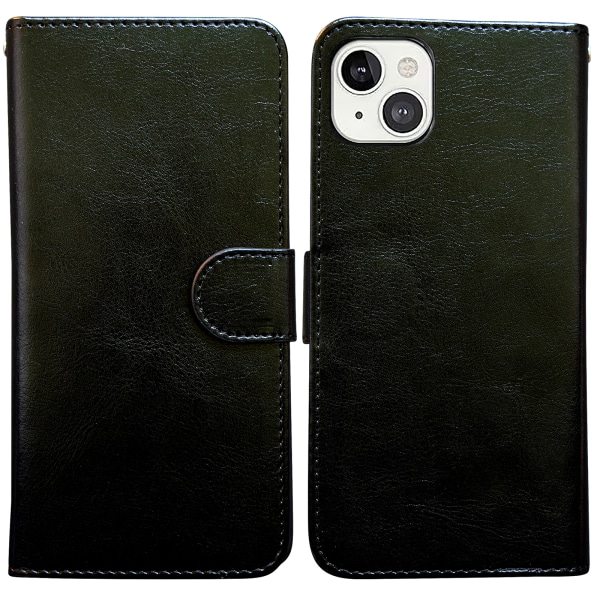 Komfort og beskyttelse iPhone 13 mini - Lædertaske! Svart