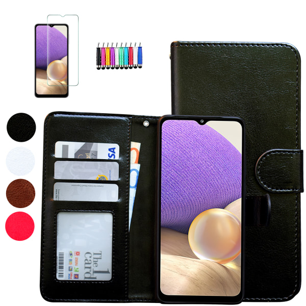 Samsung Galaxy A32 5G - PU Læder Pung Etui Svart