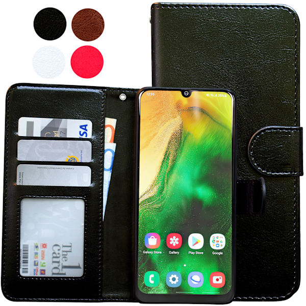 Samsung Galaxy A50 - PU Læder Pung Etui Brun