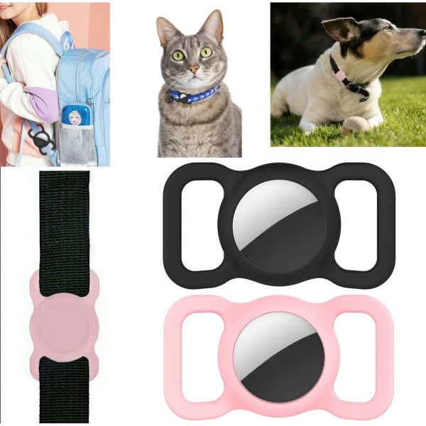Beskyttelseshylster til Airtag - Skal/Hylste til Hunde & Katte Svart