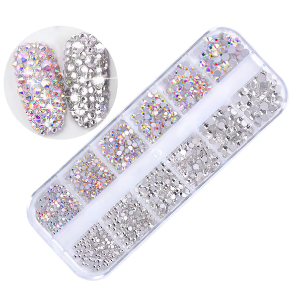 Negletilbehør Crystal Diamond Gem 3D Shiny Nail Art Decoratio