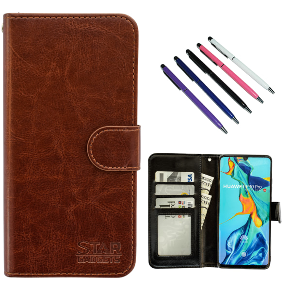 Huawei P30 Pro - PU Leather Wallet Case