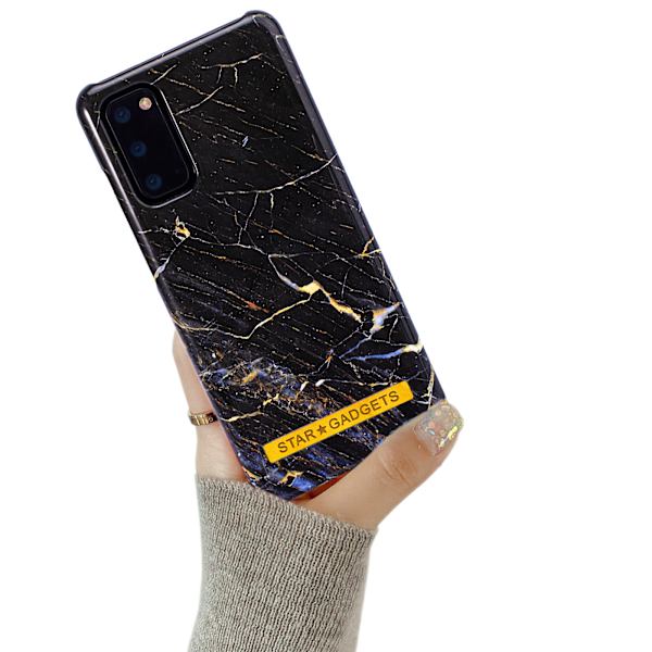 Samsung Galaxy S20 - Beskyttelse af sager Blomster / Marmor Svart