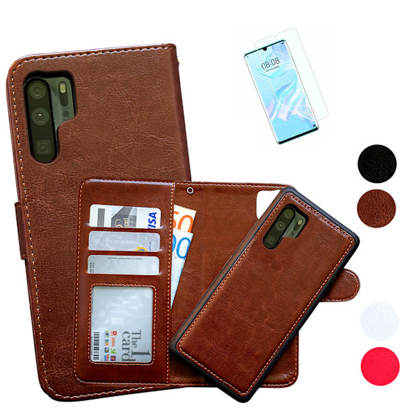 Huawei P30 Pro - PU Læder Pung Etui Brun