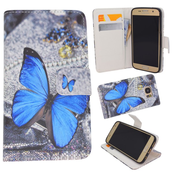 Samsung Galaxy S7 - Fodral/Plånbok Läder - Fjä 133d | Fyndiq