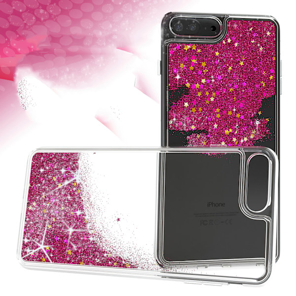 iPhone 7 Plus / 8 Plus - Flytande Glitter 3D Bling Skal Case