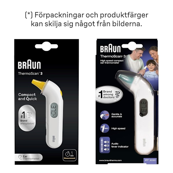 Braun ThermoScan 3 Örontermometer med Infraröd Teknik