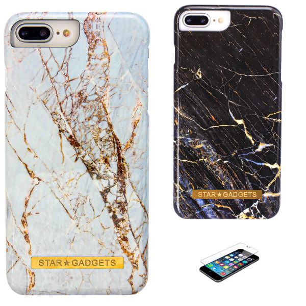iPhone 7 Plus / 8 Plus - Cover Protection Marble Vit