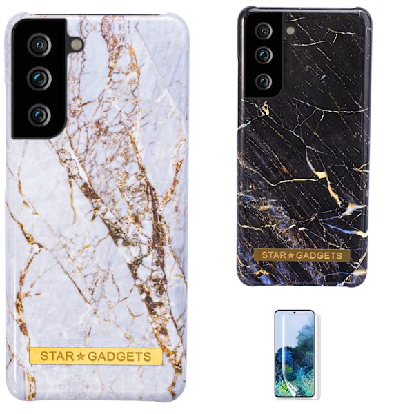 Samsung Galaxy S21 - Kotelosuoja Marmori Svart