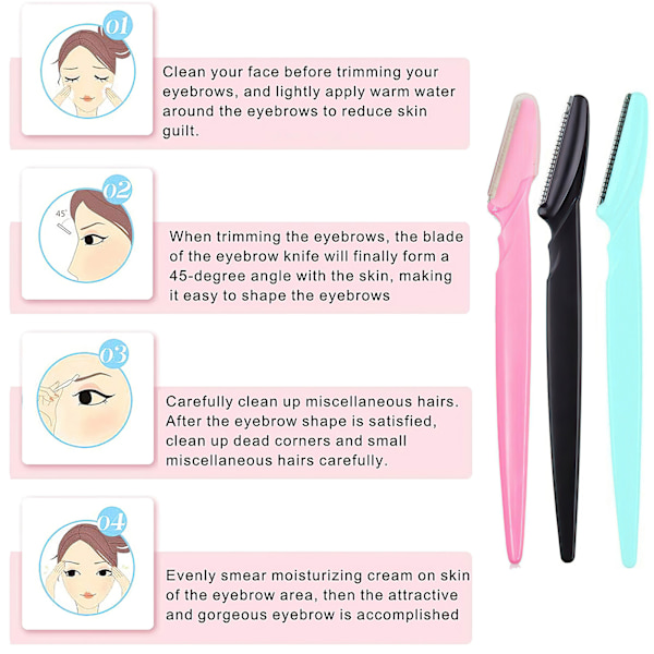 Øjenbryns trimmer - Eyebrow Razor Svart